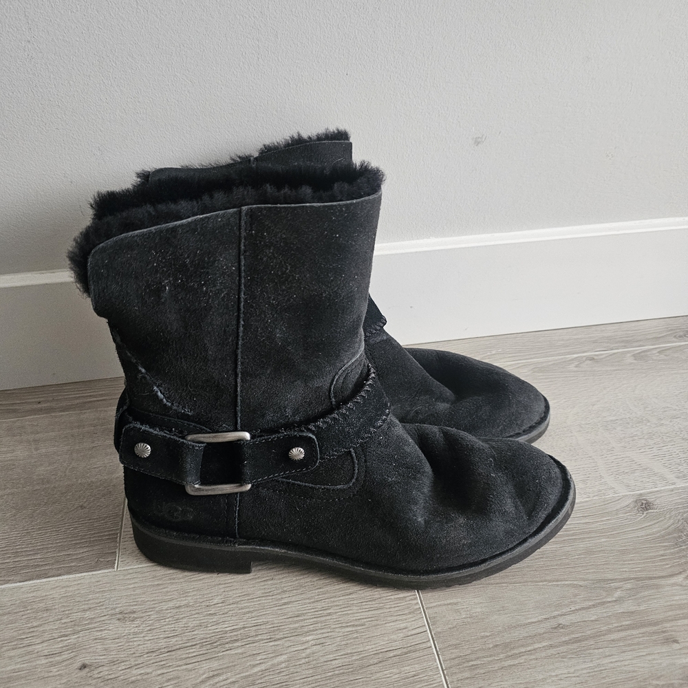 Women's Black Suede Ankle Boots